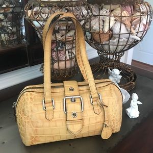 Dooney & Bourke Leather Croc Embossed Satchel Bag